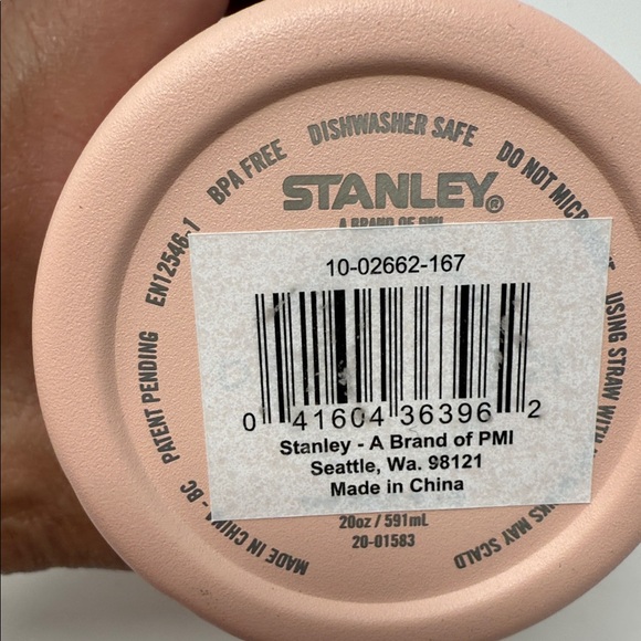 Stanley Blush Tumbler with Clear Straw size 20 oz - Picture 5 of 5